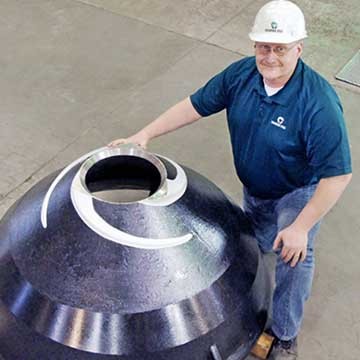 high output cone mantle
